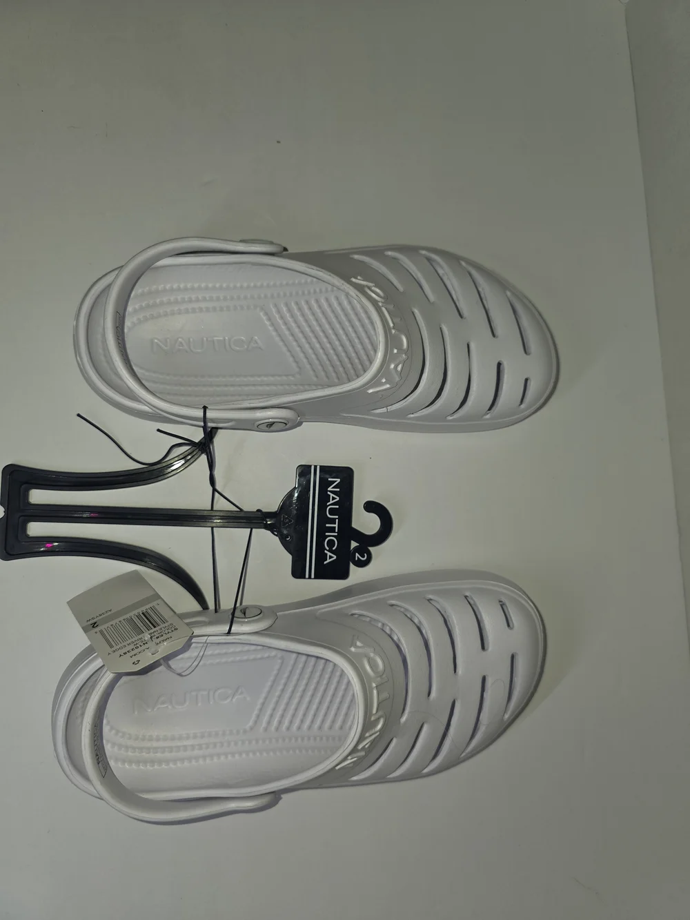 Nautica Kids White Water Clogs with Heel Strap